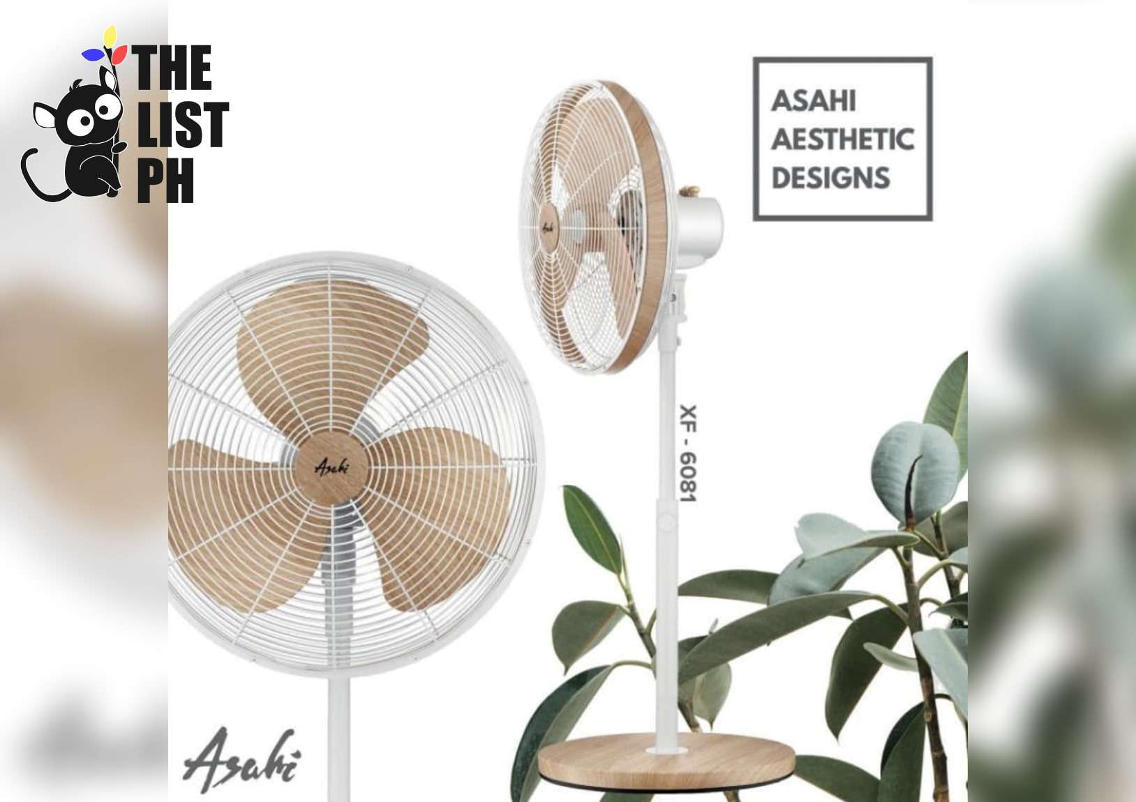 Asahi XF 6077 Retro Wooden 16 Stand Fan