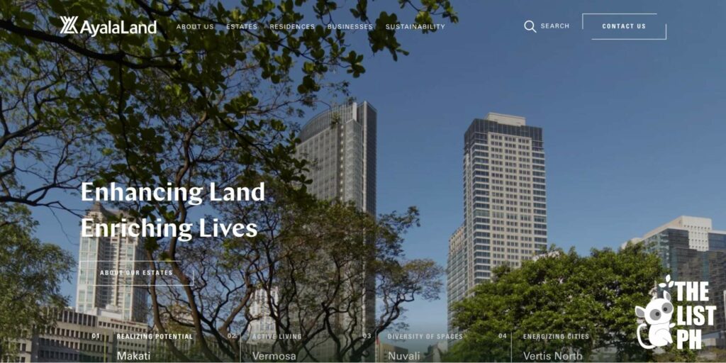 Ayala Land Homepage