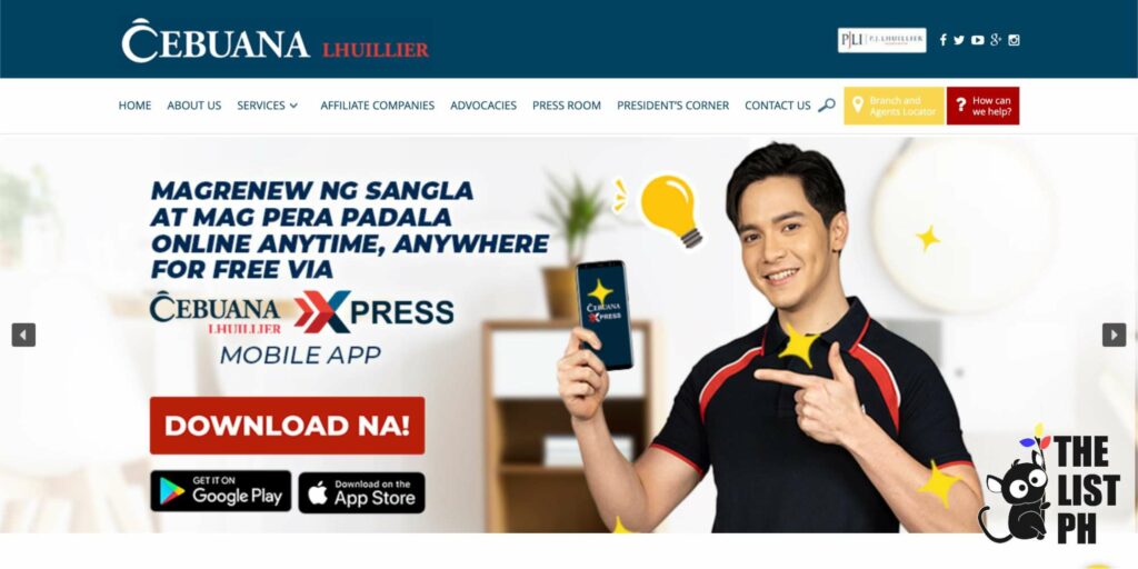 Cebuana Lhuillier Homepage