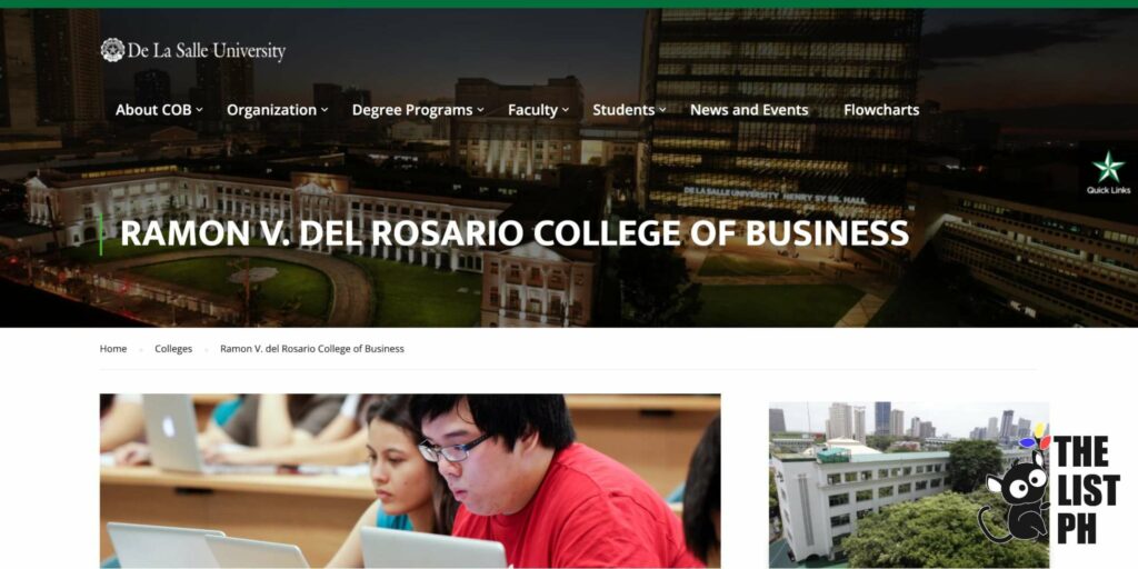 De La Salle University - Ramon V. del Rosario College of Business Homepage