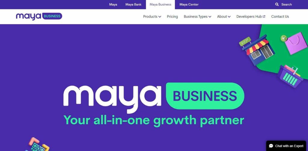 Maya Payments Homepage