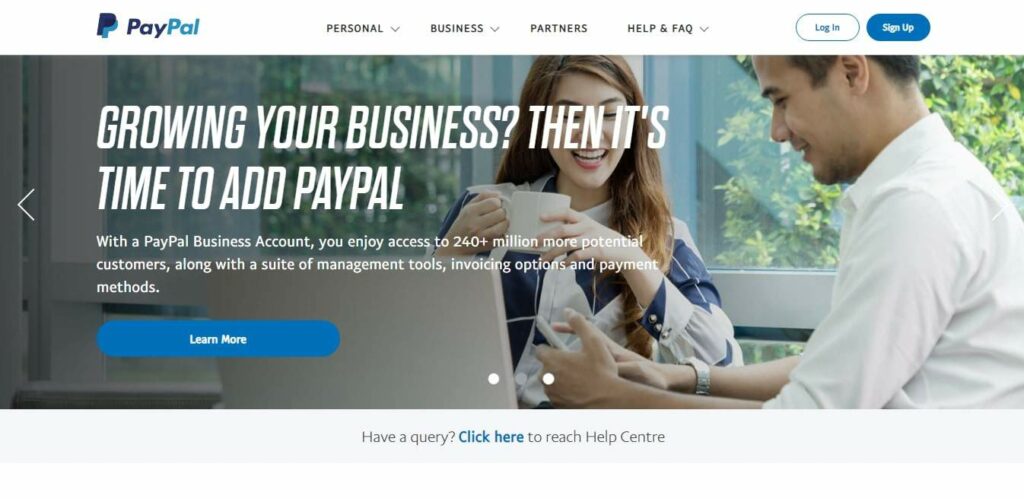 Paypal Homepage