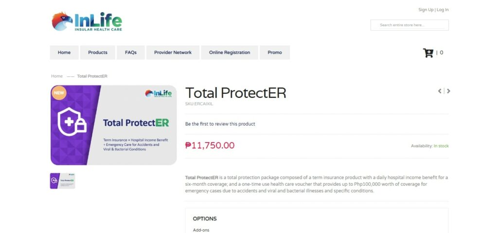InLife Total ProtectER Homepage
