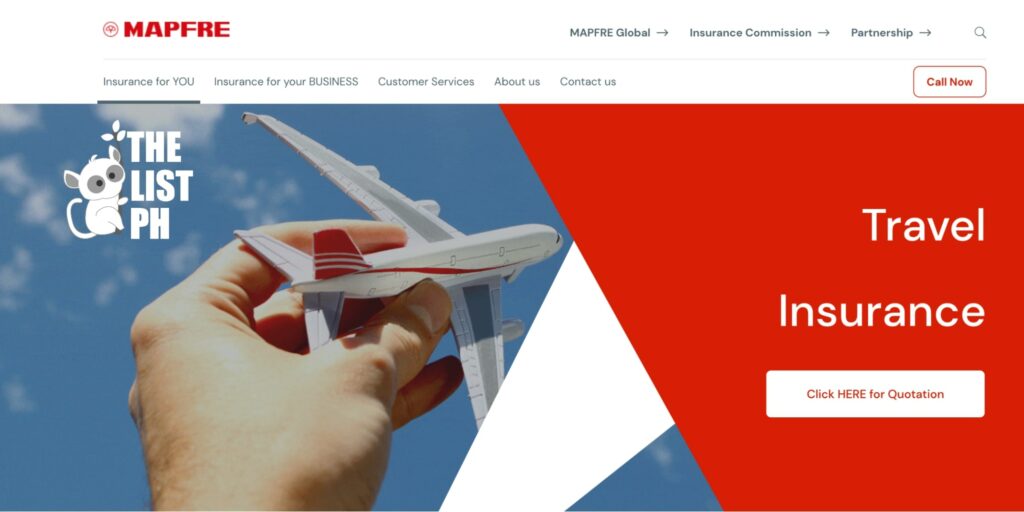 Mapfre Insular International Travel Insurance Homepage