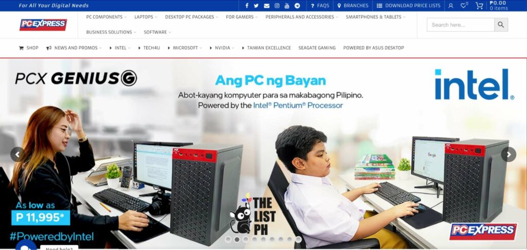 PC Express Homepage