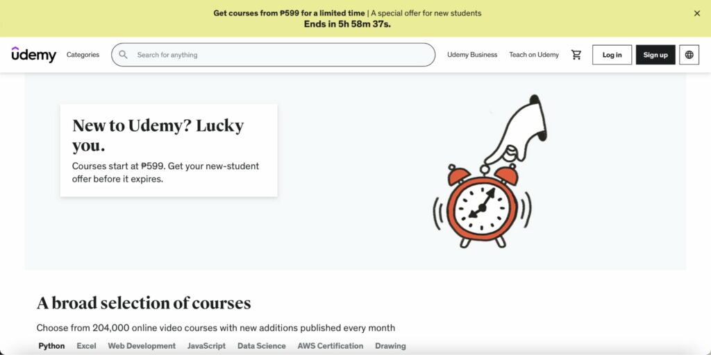 Ûdemy Homepage