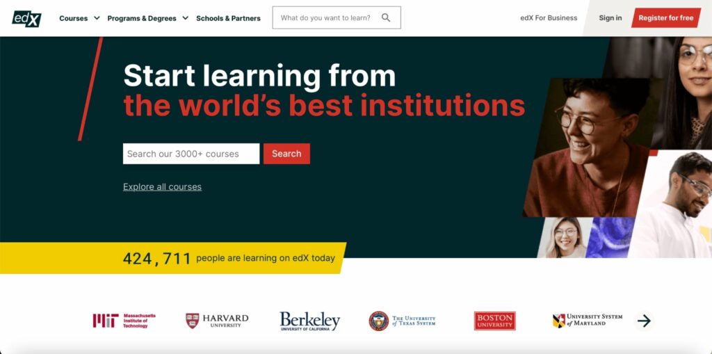 edX Homepage