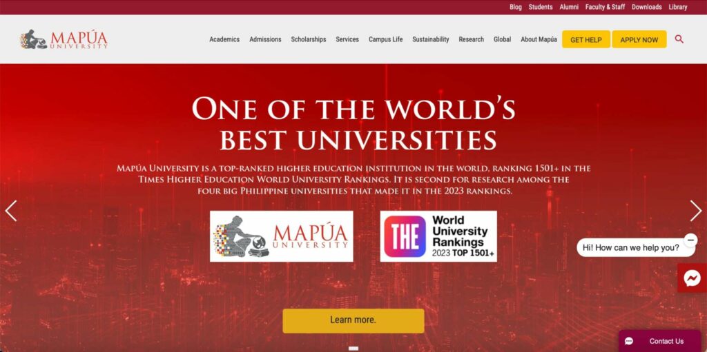 Mapúa University Homepage