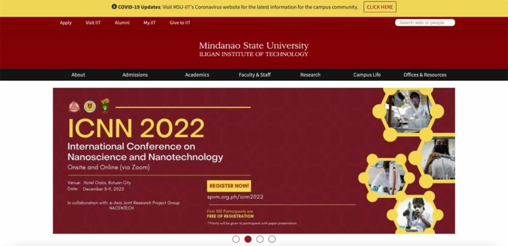 Mindanao State University – Iligan Institute of Technology Homepage