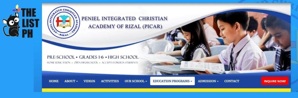 Peniel Integrated Christian Academy of Rizal, Inc. Homepage