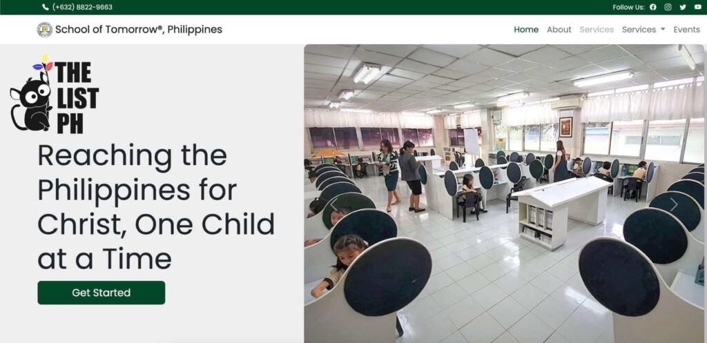 School of Tomorrow Philippines Homepage