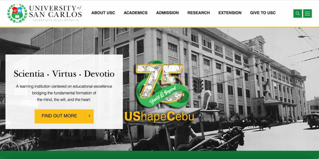 University of San Carlos Homepage