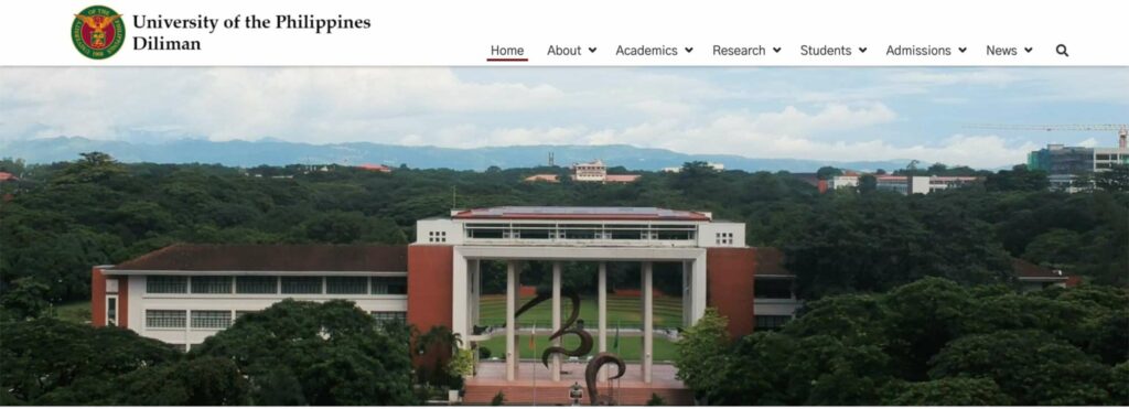 University of the Philippines Diliman Homepage