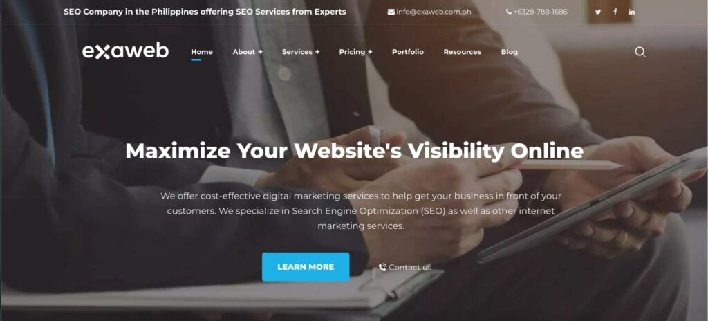 ExaWeb Corporation Homepage