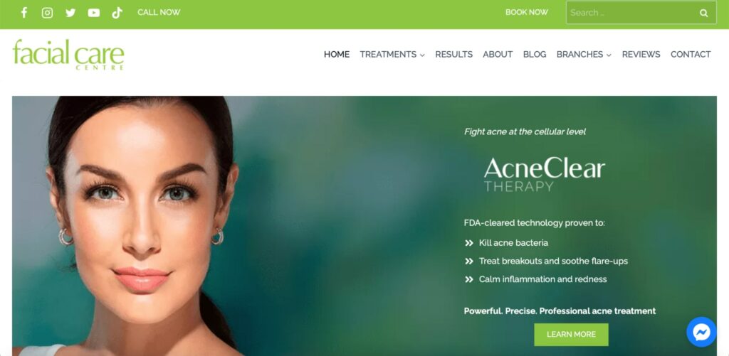 Facial Care Centre Homepage