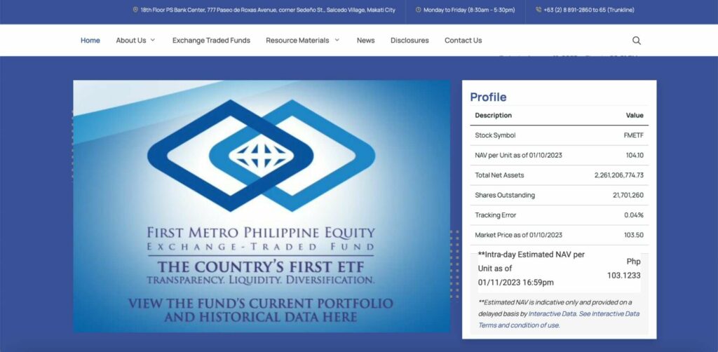 First Metro Exchange Traded Fund (FMETF)