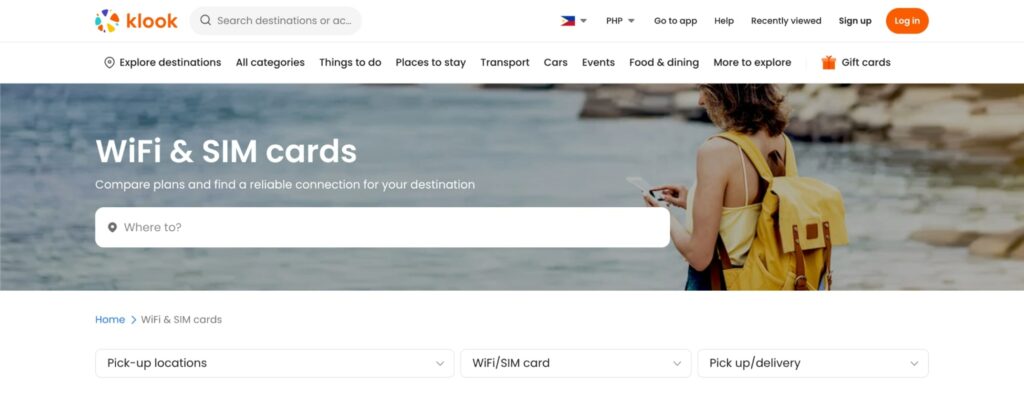 Klook Homepage