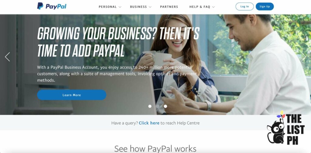 PayPal Homepage