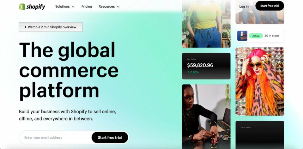 Shopify Homepage