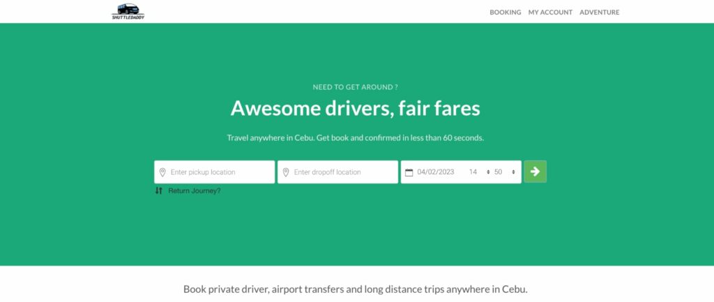 ShuttleDaddy Homepage