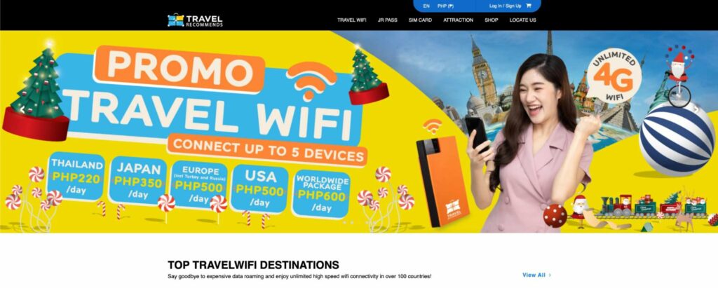 Travel Recommends Homepage