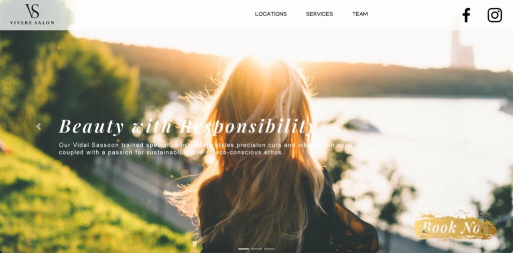 Vivere Salon Homepage