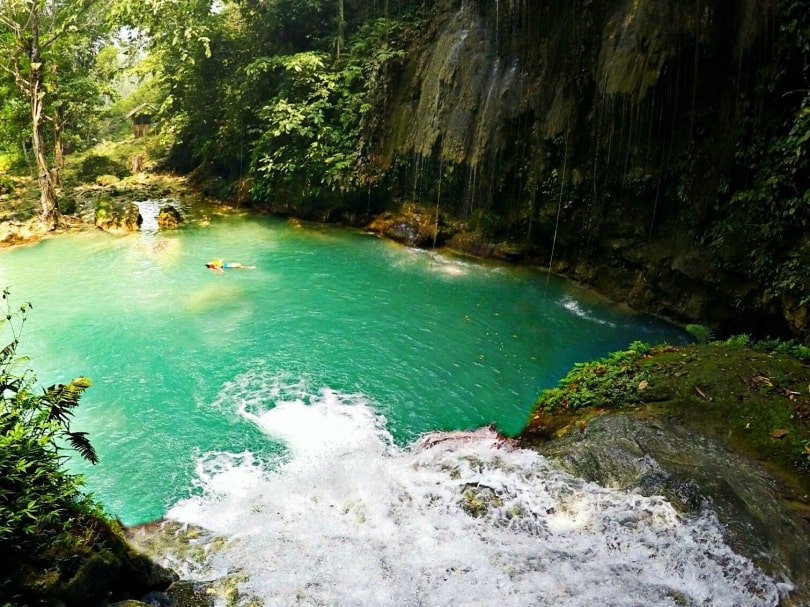 Explore the three-level falls of Cambais Falls