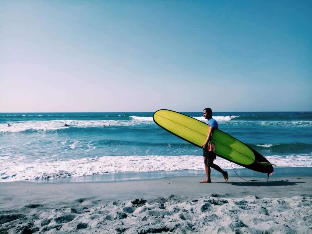 Wave surfing in La Union
