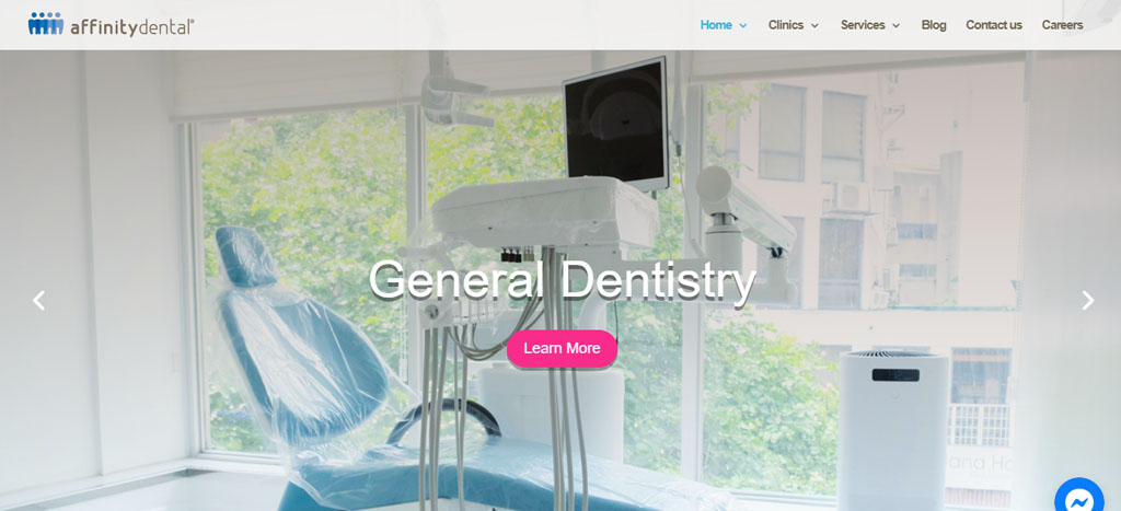 Affinity Dental Homepage