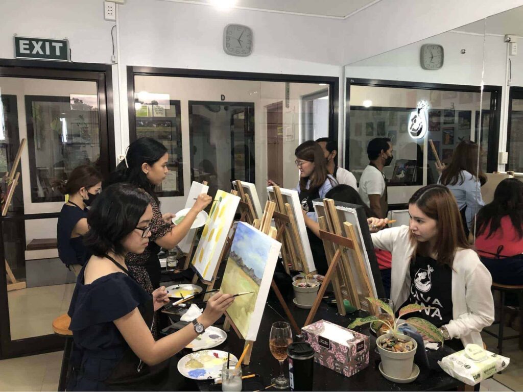 Sip your favorite drink while painting at Cavan Luna PH