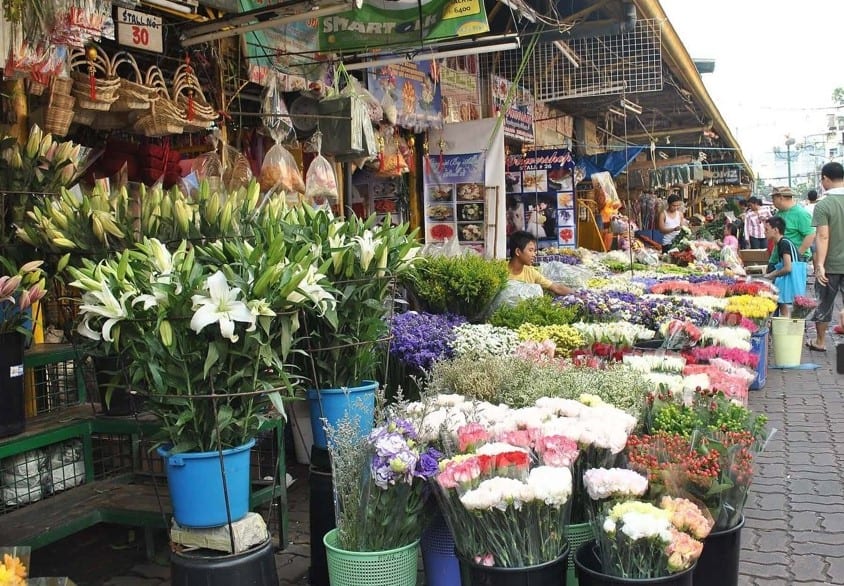 Buy fresh flowers from Dangwa Flower Market