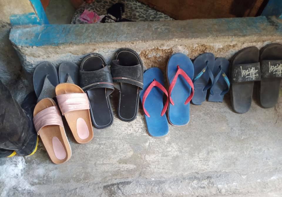 Placing slippers by the door keeps unwanted spirits away