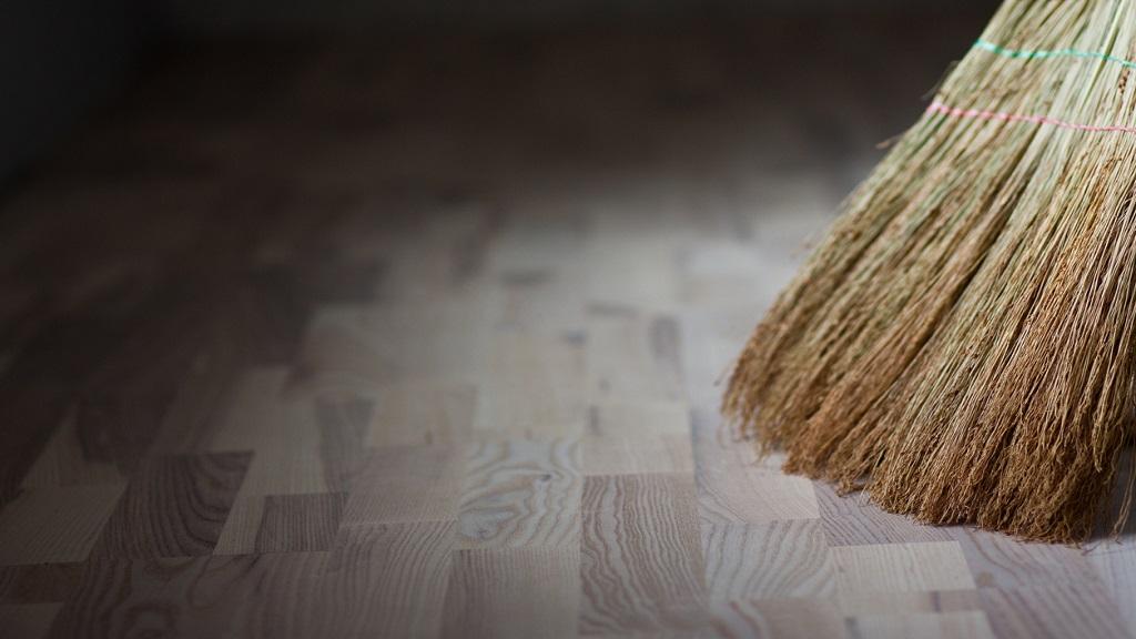 Sweeping at night brushes away good luck